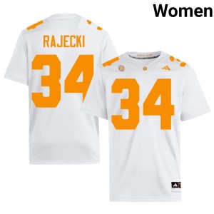 Will Rajecki College Football White #34 University Women TN Vols Jerseys 179385-998