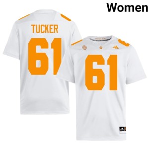 Willis Tucker Vols #61 High School White College Football Women's Jerseys 336859-907