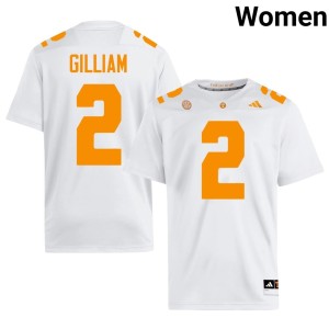 Xavier Gilliam Womens Player White College Football TN #2 Jersey 194451-988