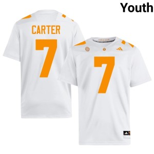 Arion Carter Volunteers #7 Alumni White Youth College Football Jersey 883329-967