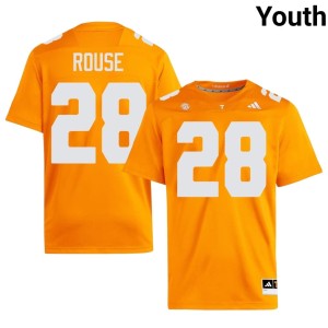 Brayden Rouse Stitched Orange College Football #28 Tennessee Vols Youth Jerseys 327962-717