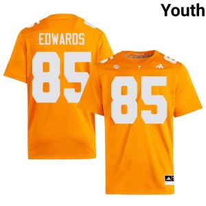 CJ Edwards Orange Embroidery #85 College Football UTK Youth Jersey 738240-602