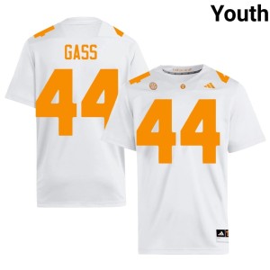 Christian Gass #44 Replica College Football Youth Tenn White Jersey 453099-407