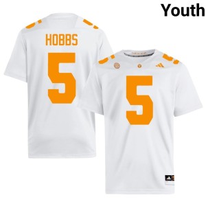Daevin Hobbs Tennessee Vols College Football Youth Player White #5 Jersey 261610-506