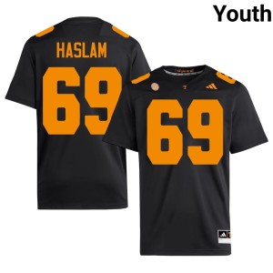 Donovan Haslam Game #69 University Of Tennessee College Football Black Youth Jerseys 327959-735
