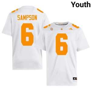 Dylan Sampson 2026-27 College Football UT #6 Youth White Jerseys 894420-841
