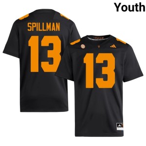 Edwin Spillman Tenn Vols #13 Black Youth High School College Football Jerseys 572030-676