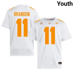 Faizon Brandon NCAA #11 White College Football Youth Tenn Vols Jerseys 806061-170