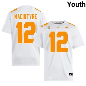 George MacIntyre Volunteers White High School #12 Youth College Football Jerseys 495771-250