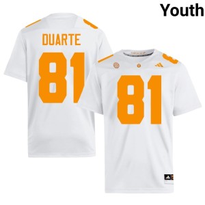 Ian Duarte College Football #81 Youth Tennessee Volunteers 2026-27 White Jerseys 596661-819