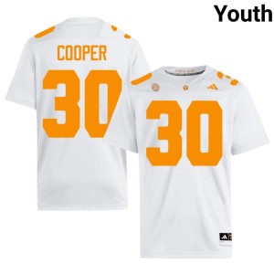 JaColby Cooper The Tennesseans Embroidery Youth White #30 College Football Jersey 359132-778