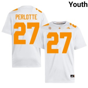 Jadon Perlotte Youth #27 Vols College Football White Embroidery Jerseys 366090-129