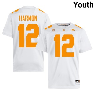 Jaedon Harmon 2026 White Youth #12 Tenn Vols College Football Jerseys 941898-199