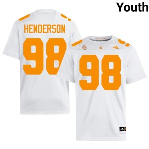 John Henderson Youth #98 White College Football Tenn Vols University Jerseys 379160-823