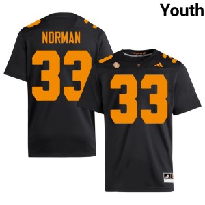 Jordan Norman College Football Youth UT Vols Black #33 Stitched Jerseys 820979-573