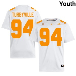 Josh Turbyville Youth #94 College Football The Varsity Embroidery White Jersey 132532-396