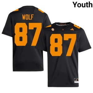 Luca Wolf Black Tennessee Youth College Football #87 Alumni Jerseys 297930-556