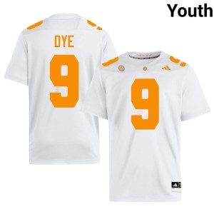 Mariyon Dye White NCAA #9 College Football Youth The Tennesseans Jersey 928796-945