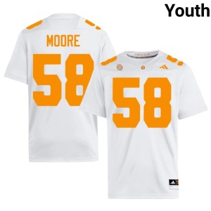 Nic Moore White College Football TN Vols Embroidery Youth #58 Jersey 358467-900