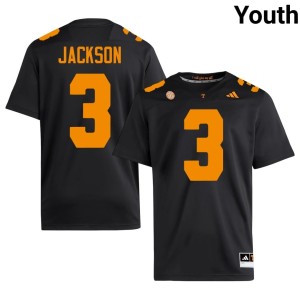 Radarious Jackson Youth #3 Stitched College Football The Tennesseans Black Jerseys 932509-121