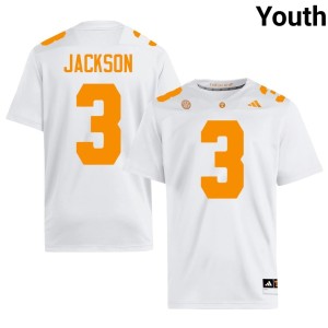Radarious Jackson Youth White TN Vols #3 College Football 2026 Jerseys 725784-735