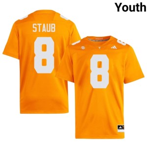 Ryan Staub 2026 College Football Youth Orange #8 UT Volunteers Jersey 990602-287