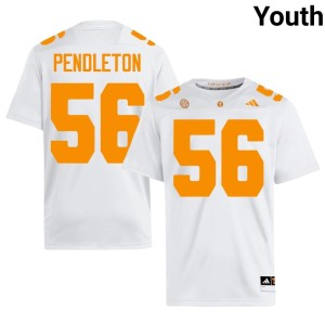 Sam Pendleton Youth High School #56 White College Football UTK Jersey 206542-197