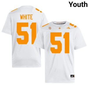 TJ White Youth College Football #51 White Alumni The Volunteer State Jerseys 131727-916