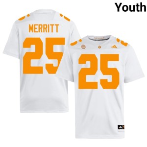 Tim Merritt Youth UT Vols College Football #25 White High School Jerseys 609140-939