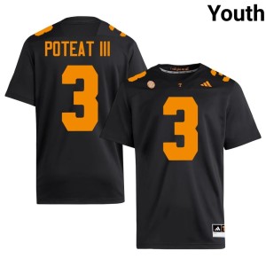 Tre Poteat III Black The Tennesseans Alumni Youth College Football #3 Jersey 640088-504