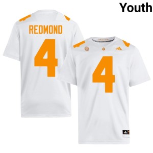 Ty Redmond White University Youth TN Volunteers #4 College Football Jersey 234294-175
