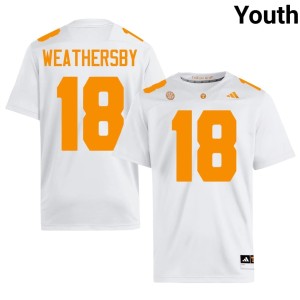 Tyree Weathersby Youth Tennessee White #18 Player College Football Jerseys 265584-704