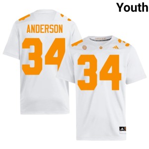 Zay Anderson College Football 2026 Youth #34 White UT Volunteers Jerseys 108886-343